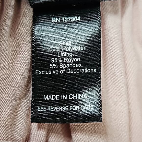 Ali Miles Womens Sz M Pink Lace Fairy Feminine Flowy Beach Peplum Ruffle Top - Picture 10 of 12